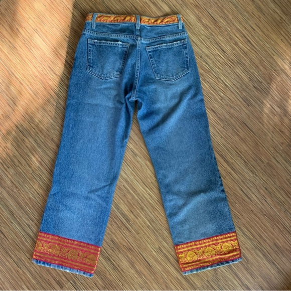 Vintage Santa Barbara Jeans Boho Cropped Flare - Picture 3 of 10
